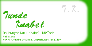 tunde knabel business card